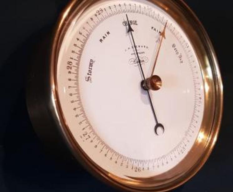 Fine Quality Victorian Enamel Dial Marine Barometer by Steward - Image 5