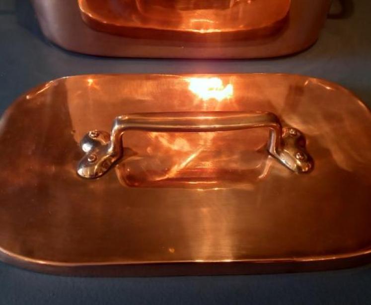 Large 19th Century Copper Twin Handled Pan - Image 6