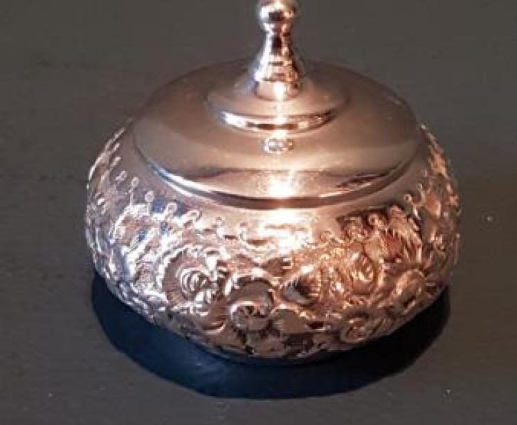 Victorian Silver Ring Pot - Image 1