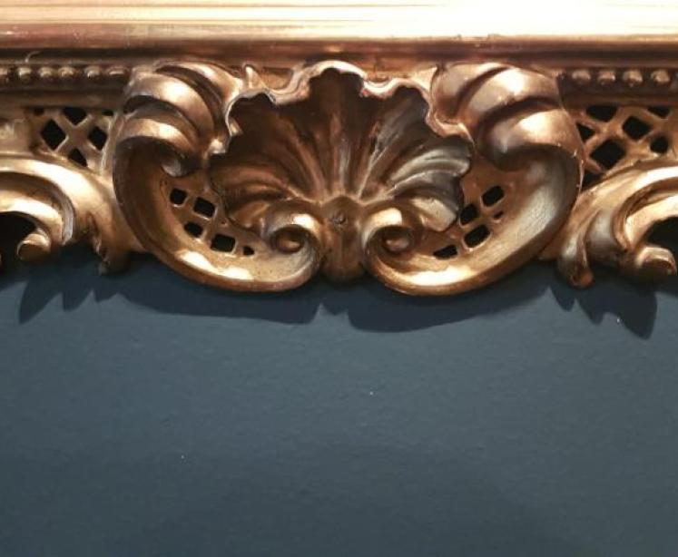 Victorian Timber Gilt Florentine Mirror - Image 2