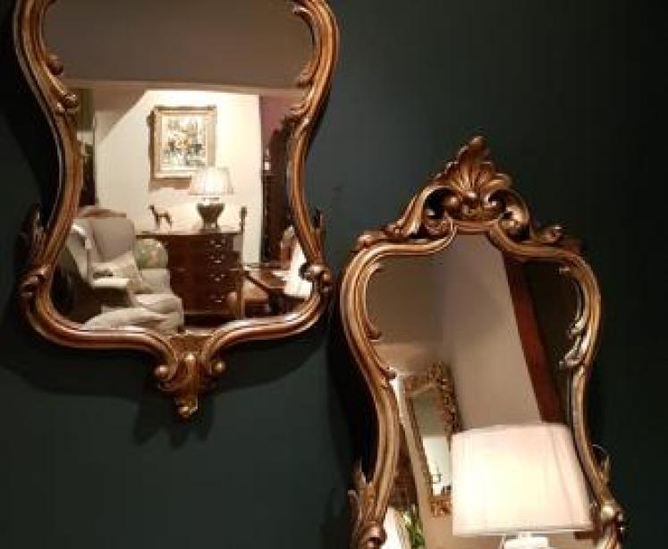 Matching Pair of Victorian Timber Gilt Mirrors - Image 1