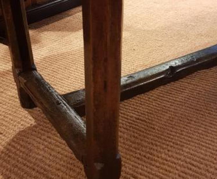 George III Oak Farmhouse Refectory Table - Image 7