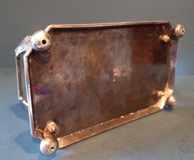 Victorian Silver Plated Two Bottle Decanter Stand  - Image 6