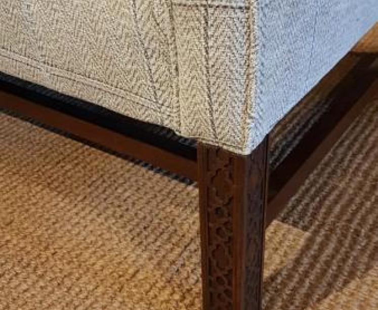 Chippendale Revival Hump Back Sofa - Image 7