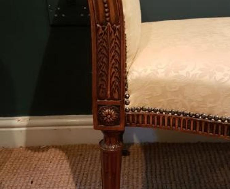 Victorian Walnut Framed Window Seat - Image 6