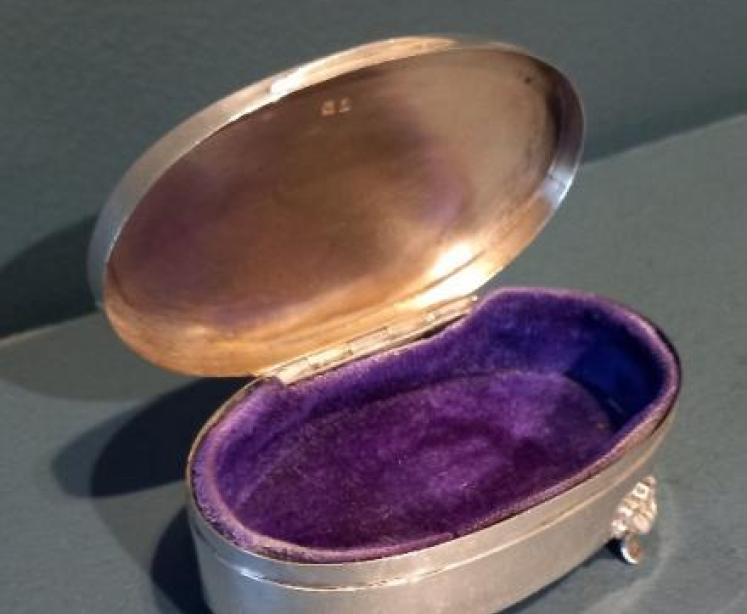 George V Silver Oval Ring Box - Image 4