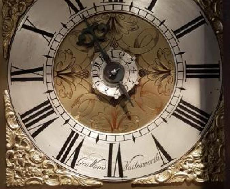 Rare George II Oak Hooded Wall Clock - Image 3