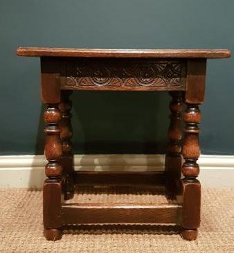 Edwardian Oak Joint Stool