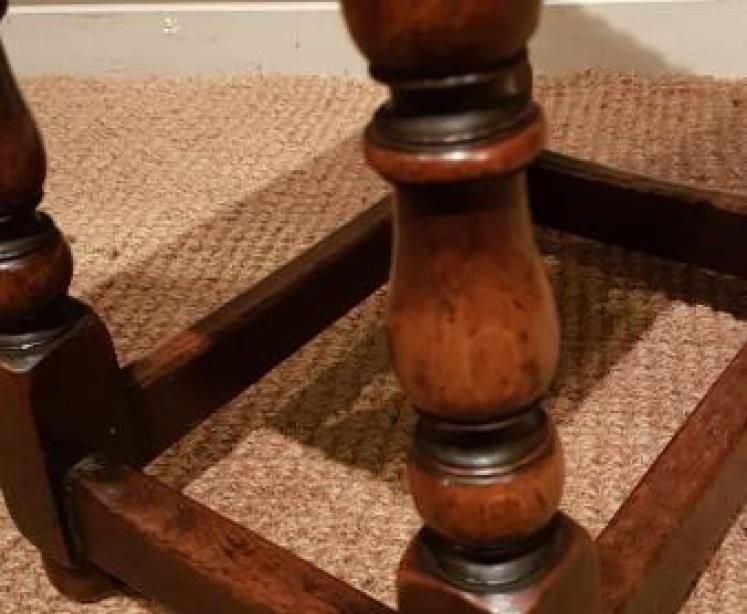 Edwardian Oak Joint Stool - Image 4