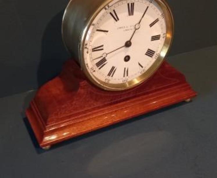 Victorian Brass Drum Station Master's Clock - Image 6