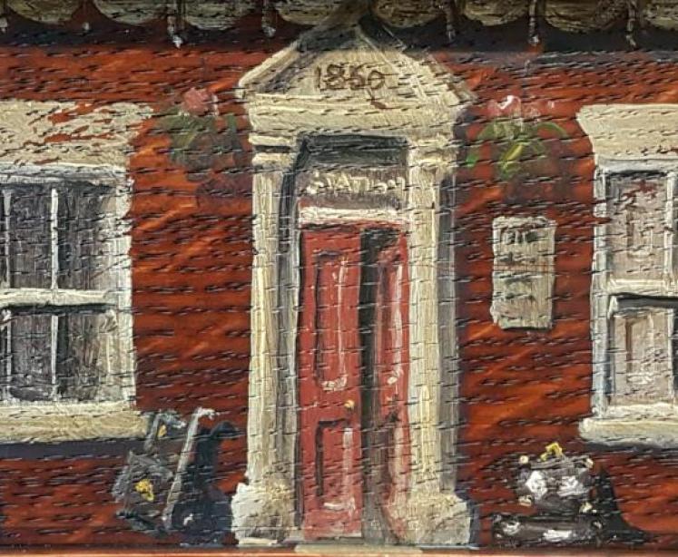 Victorian Oak Painted Country House Box - Image 3