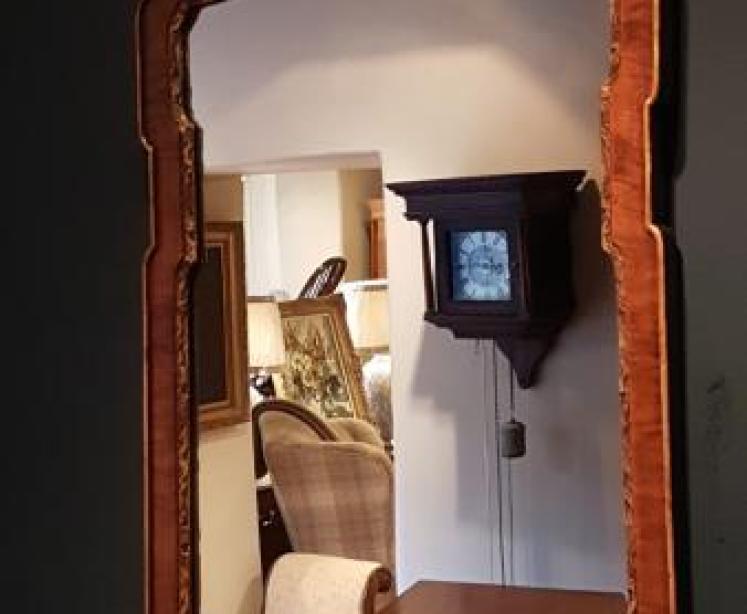 George III Style Walnut Mirror  - Image 4