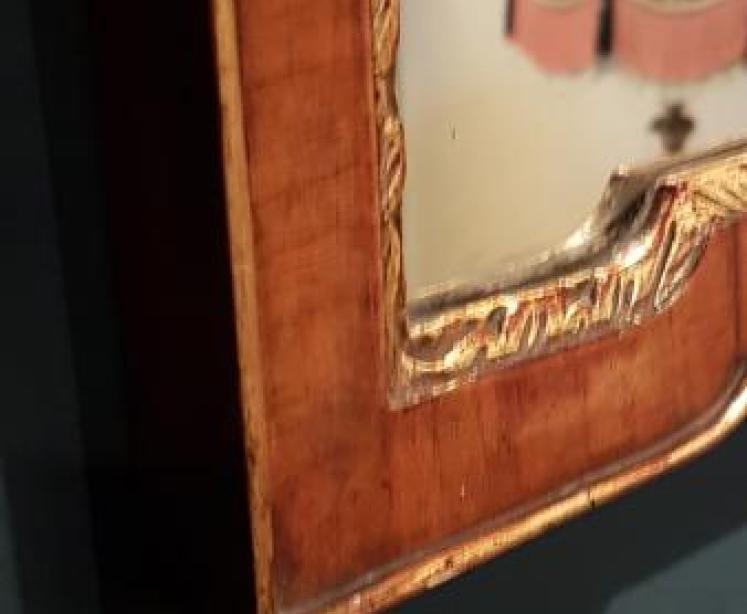 George III Style Walnut Mirror  - Image 5