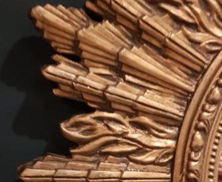 1920's Gilt Sunburst Convex Mirror - Image 4