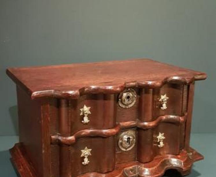 George I Oak Table Top Chest  - Image 6