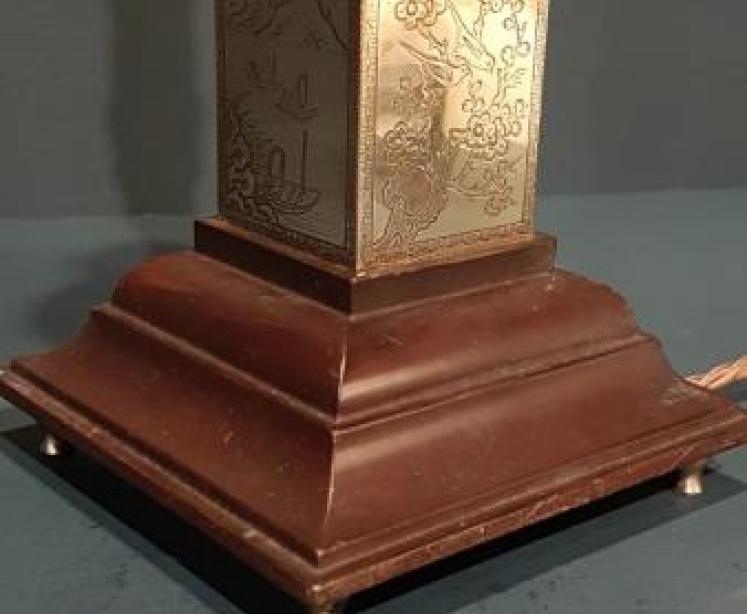 Pair of Stylish Brass Edwardian Table Lamps - Image 3