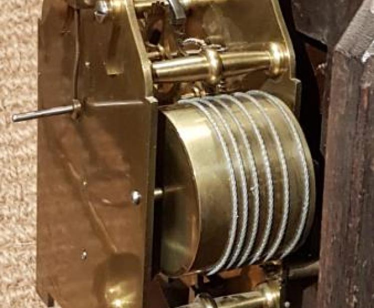 Early Victorian Convex Dial Fusee Wall Clock - Image 3