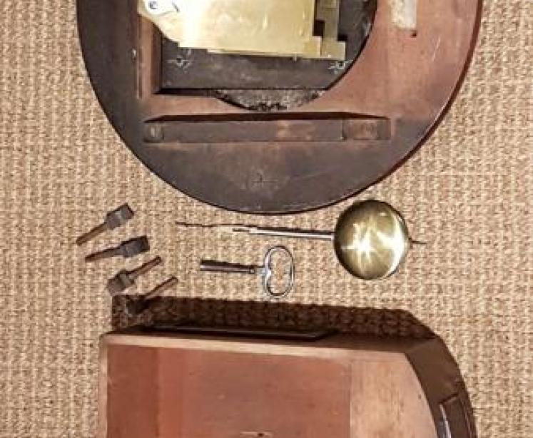 Early Victorian Convex Dial Fusee Wall Clock - Image 4