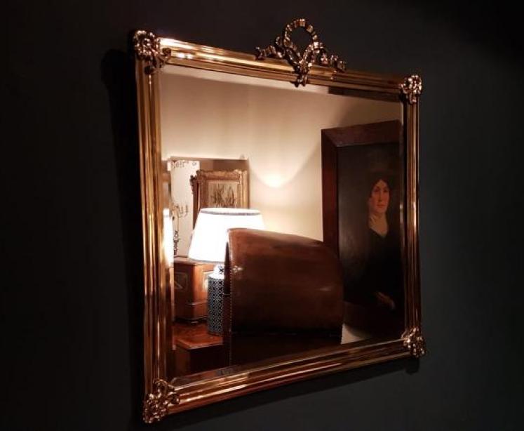 Quality Victorian Brass Framed Mirror - Image 4