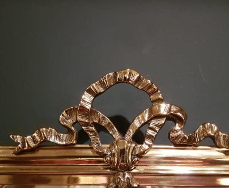 Quality Victorian Brass Framed Mirror - Image 5