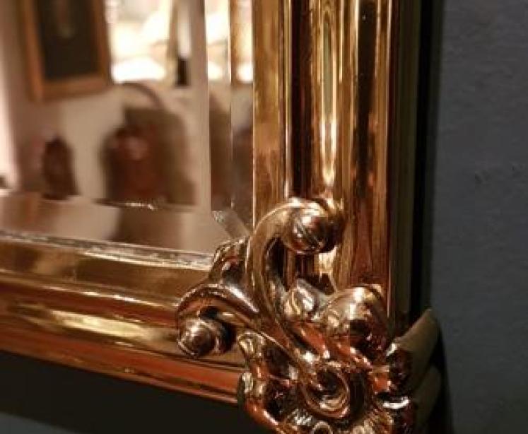 Quality Victorian Brass Framed Mirror - Image 6