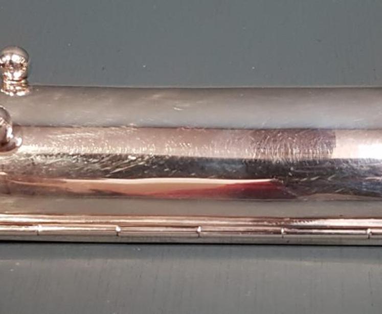 Silver Three Section Stamp Box - Image 3