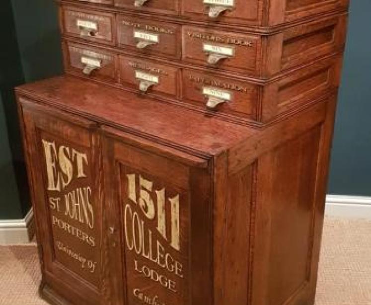 Edwardian Cambridge College File Chest - Image 2