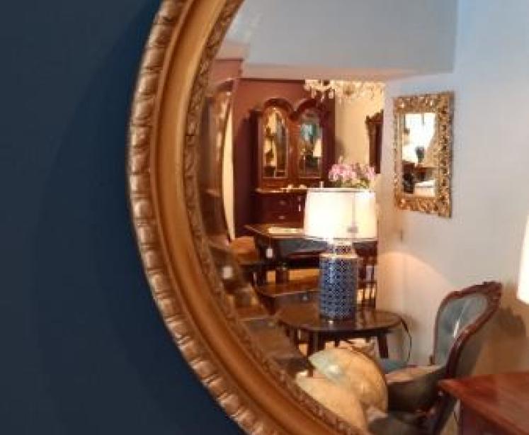 Victorian Timber & Plaster Gilt Oval Wall Mirror - Image 2