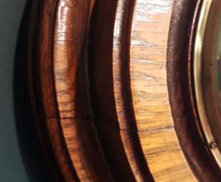 Victorian Oak Ships Barometer - Image 6