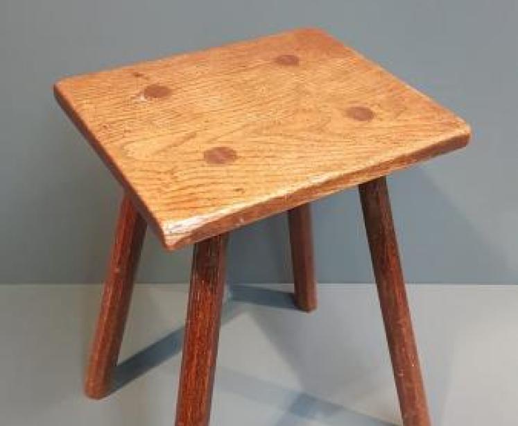 Late Georgian Ash and Elm Stool - Image 3