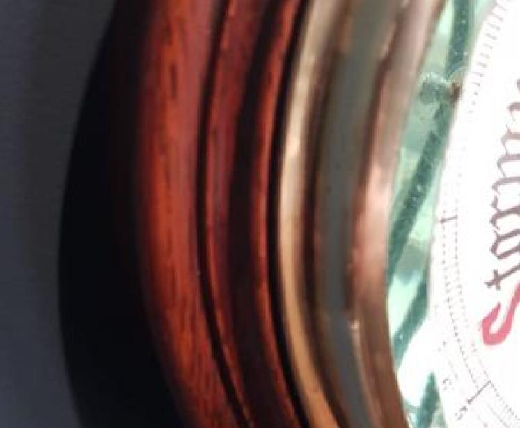 Victorian Carved Oak Banjo Barometer - Image 7