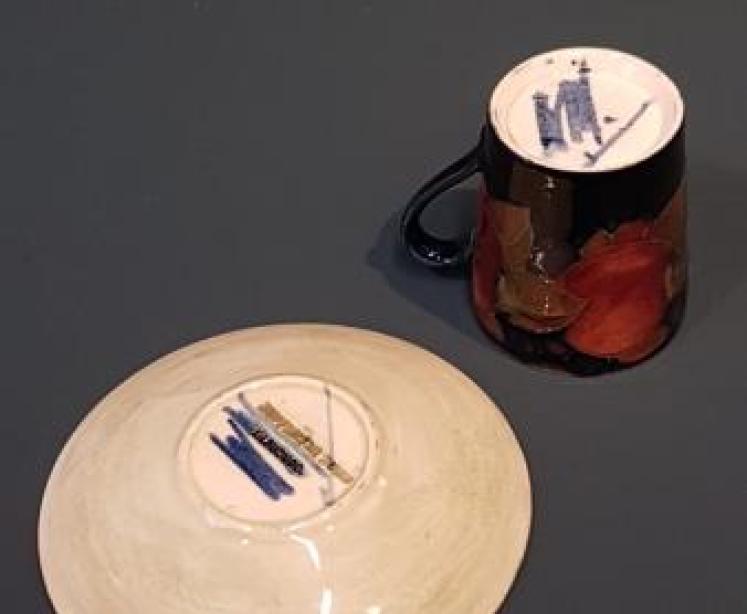 Moorcroft Coffee Cup and Saucer - Image 3