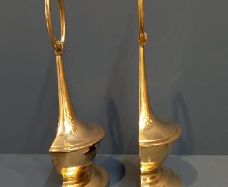 Pair of Regency Period Brass Door Stops - Image 5