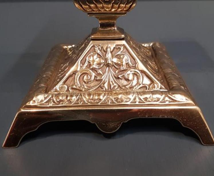 Pair Victorian Brass Candlesticks - Image 2