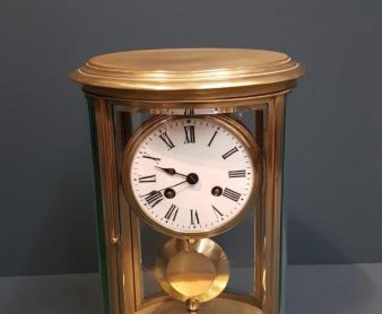 Victorian Oval Four Glass Clock - Image 1