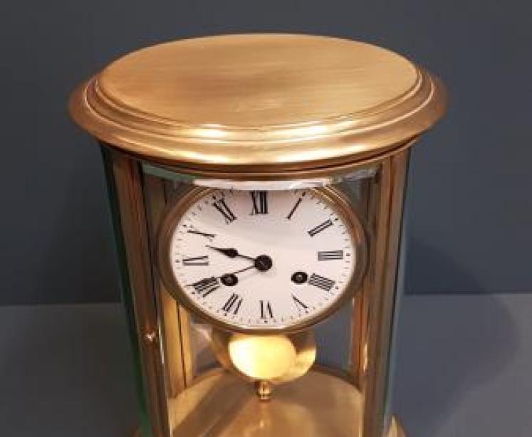 Victorian Oval Four Glass Clock - Image 3