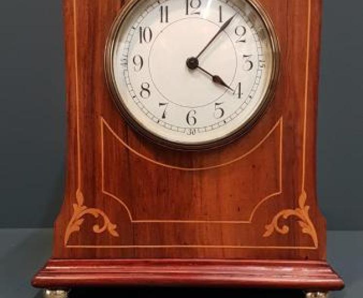 Fine Quality Edwardian Inlaid Mantel Clock - Image 1