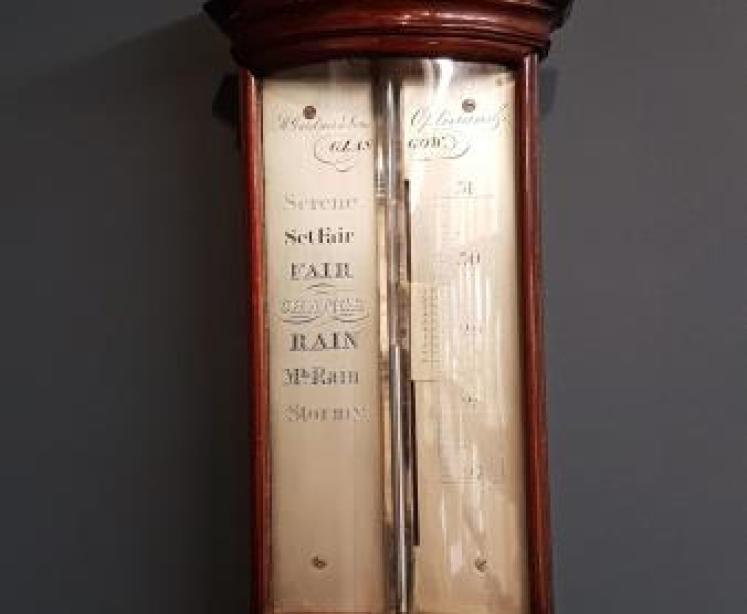 Fine Quality Regency Bow Front Stick Barometer - Image 2