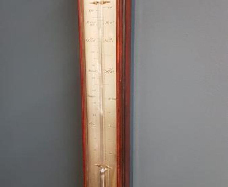 Fine Quality Regency Bow Front Stick Barometer - Image 3
