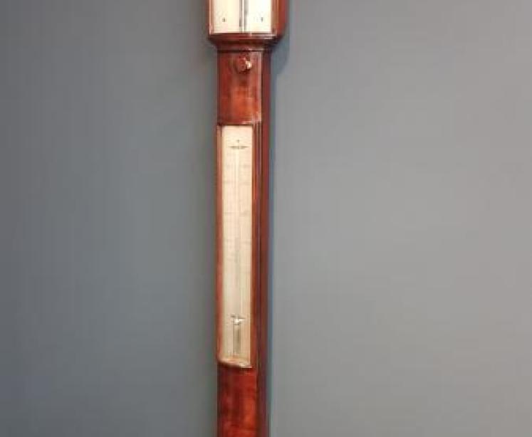 Fine Quality Regency Bow Front Stick Barometer - Image 7