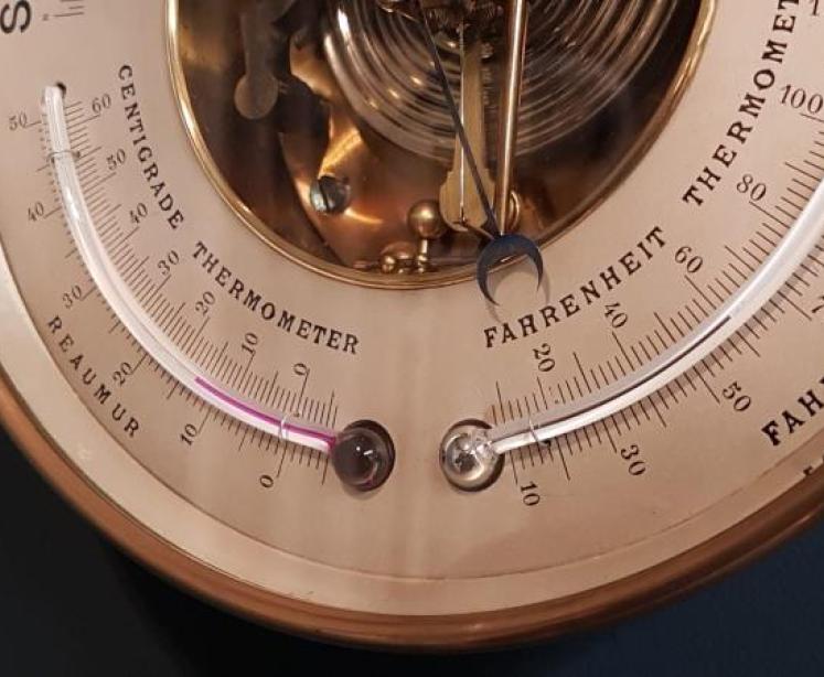 Twin Thermometer Skeletonised Marine Barometer - Image 2