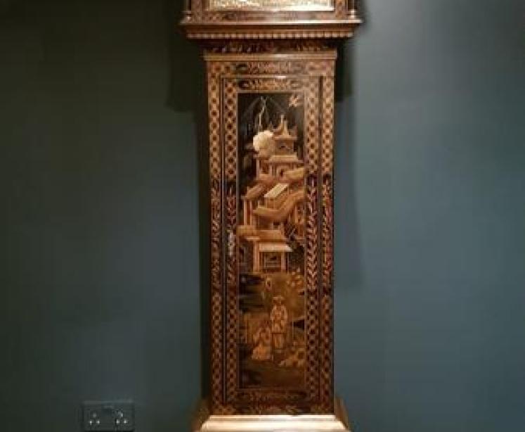 George III Chinoiserie Cased 8 Day Longcase Clock by Thomas Bullock - Image 1