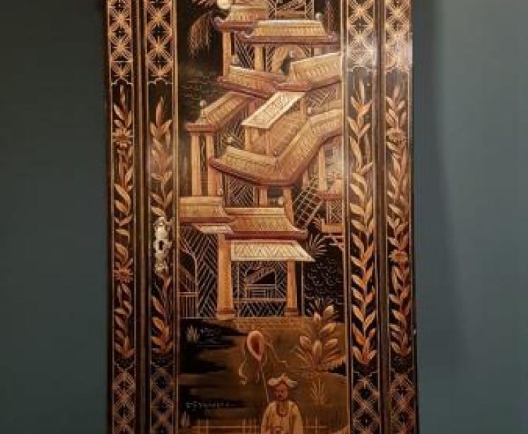 George III Chinoiserie Cased 8 Day Longcase Clock by Thomas Bullock - Image 4