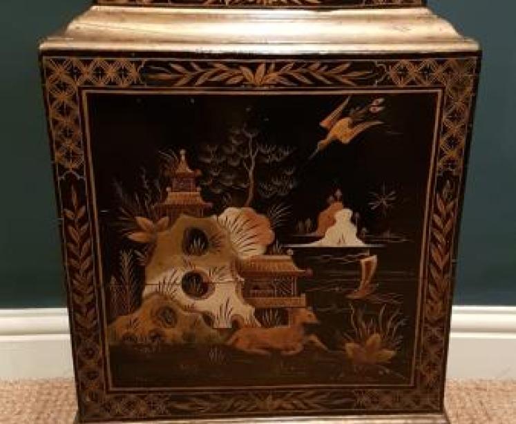 George III Chinoiserie Cased 8 Day Longcase Clock by Thomas Bullock - Image 5