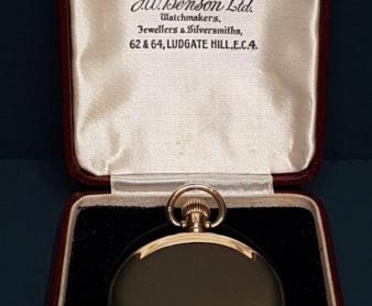 18ct Gold Hunter Pocket Watch by Benson - Image 7