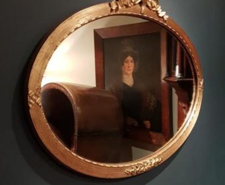 Edwardian Timber Gilt Oval Mirror  - Image 6
