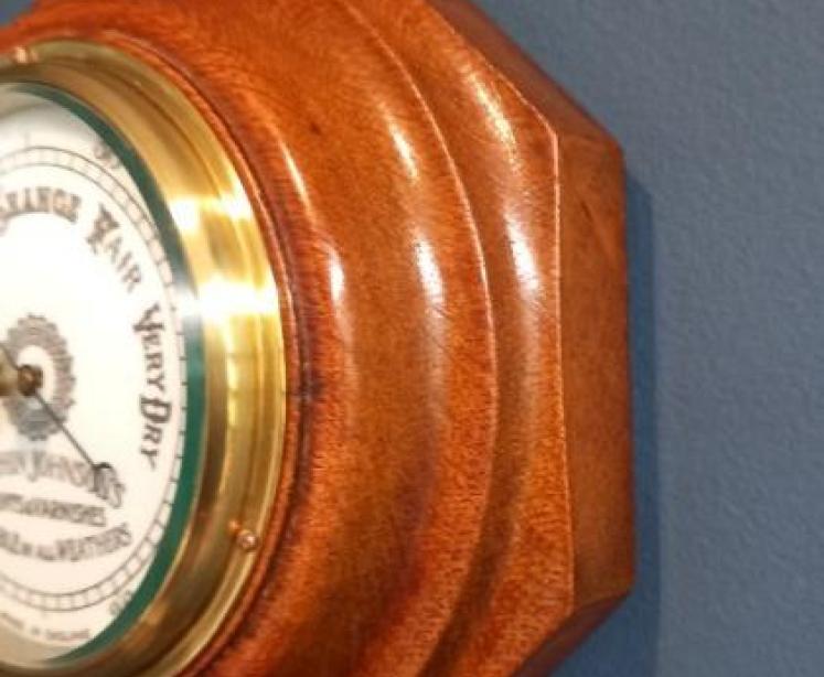 Edwardian Golden Oak Barometer - Image 6