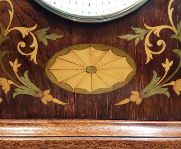 Edwardian Inlaid Rosewood Mantel Clock - Image 4