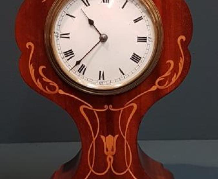 Fine Quality Edwardian Inlaid Mahogany Mantel Clock - Image 1