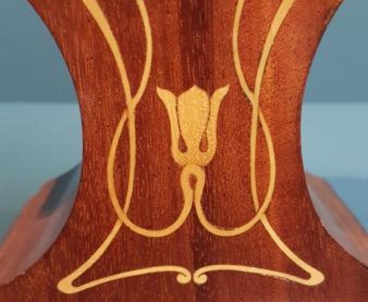 Fine Quality Edwardian Inlaid Mahogany Mantel Clock - Image 4